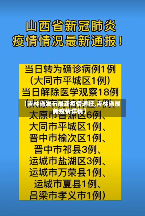 【吉林省发布最新疫情通报,吉林省最新疫情详情】-第1张图片