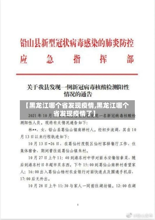 【黑龙江哪个省发现疫情,黑龙江哪个省发现疫情了】-第1张图片