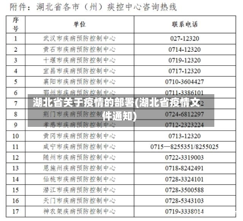 湖北省关于疫情的部署(湖北省疫情文件通知)-第1张图片