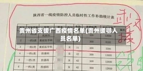 贵州省支援广西疫情名单(贵州援鄂人员名单)-第2张图片
