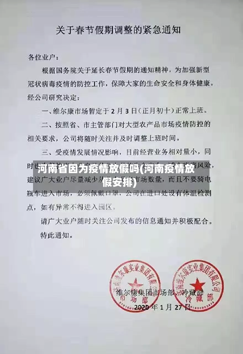 河南省因为疫情放假吗(河南疫情放假安排)-第2张图片