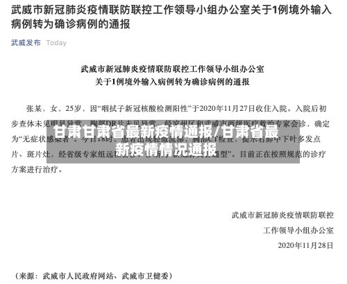 甘肃甘肃省最新疫情通报/甘肃省最新疫情情况通报-第2张图片