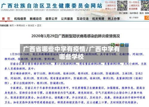 广西省哪些中学有疫情/广西中学有哪些学校-第2张图片
