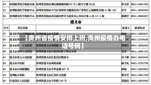 【贵州省疫情安排上班,贵州疫情办电话号码】-第1张图片
