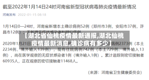 【湖北省仙桃疫情最新通报,湖北仙桃疫情最新消息,确诊病有多少】-第2张图片