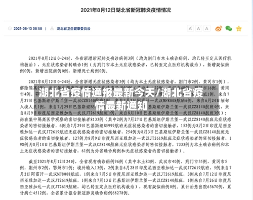 湖北省疫情通报最新今天/湖北省疫情最新通知-第1张图片
