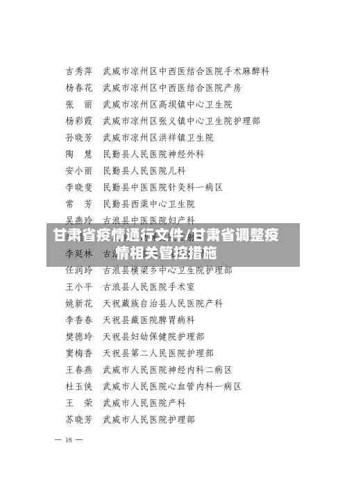 甘肃省疫情通行文件/甘肃省调整疫情相关管控措施-第3张图片