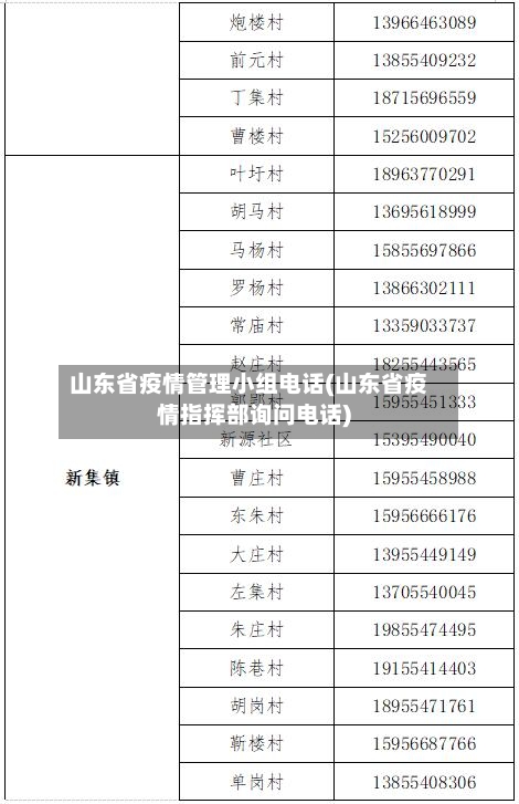 山东省疫情管理小组电话(山东省疫情指挥部询问电话)-第2张图片