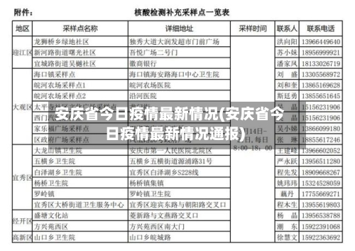 安庆省今日疫情最新情况(安庆省今日疫情最新情况通报)-第2张图片