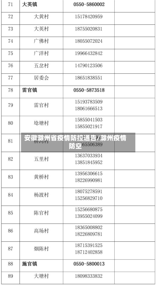安徽滁州省疫情防控通告/滁州疫情防空-第3张图片