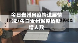 今日贵州省疫情进展情况/今日贵州省疫情新增人数-第1张图片