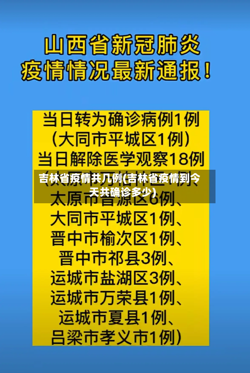 吉林省疫情共几例(吉林省疫情到今天共确诊多少)-第1张图片