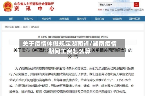 关于疫情休假规定湖南省/湖南疫情期间工资怎么算-第1张图片