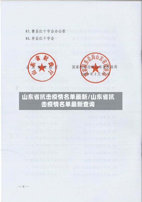 山东省抗击疫情名单最新/山东省抗击疫情名单最新查询-第2张图片