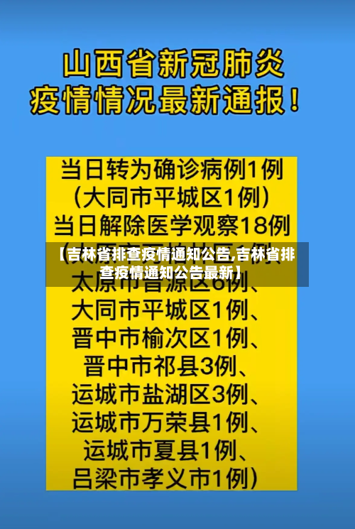 【吉林省排查疫情通知公告,吉林省排查疫情通知公告最新】-第1张图片