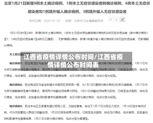 江西省疫情详情公布时间/江西省疫情详情公布时间表-第2张图片