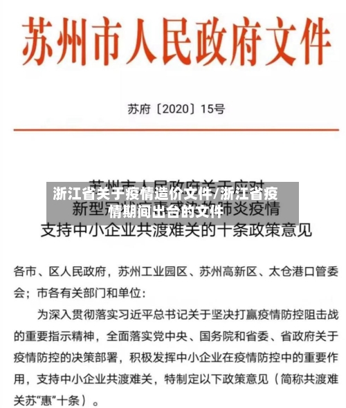 浙江省关于疫情造价文件/浙江省疫情期间出台的文件-第1张图片