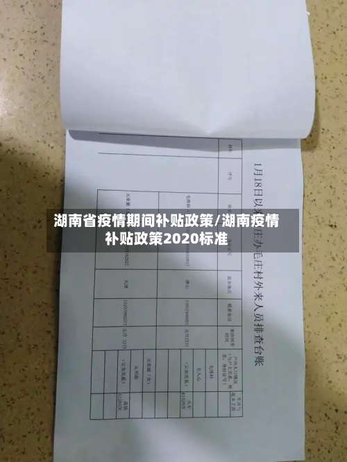 湖南省疫情期间补贴政策/湖南疫情补贴政策2020标准-第3张图片