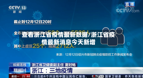 查看浙江省疫情最新数据/浙江省疫情最新消息今天新增-第2张图片