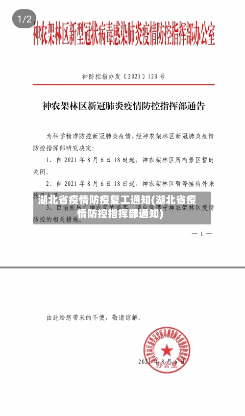 湖北省疫情防疫复工通知(湖北省疫情防控指挥部通知)-第2张图片