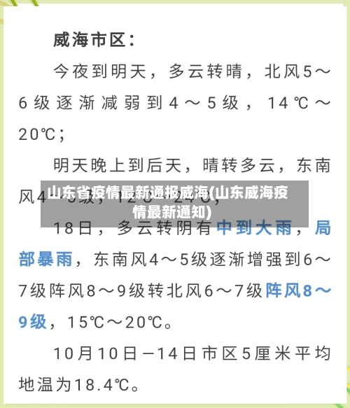 山东省疫情最新通报威海(山东威海疫情最新通知)-第1张图片
