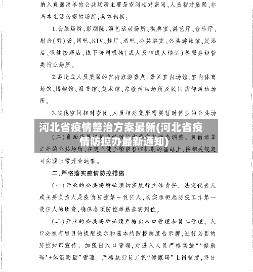 河北省疫情整治方案最新(河北省疫情防控办最新通知)-第1张图片