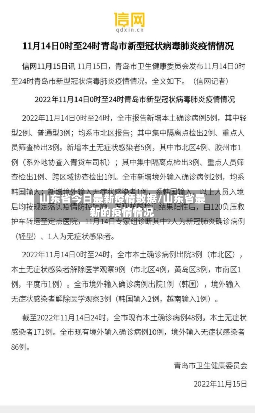山东省今日最新疫情数据/山东省最新的疫情情况-第1张图片