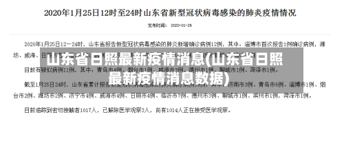 山东省日照最新疫情消息(山东省日照最新疫情消息数据)-第3张图片