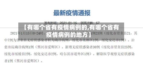【有哪个省有疫情病例的,有哪个省有疫情病例的地方】-第2张图片