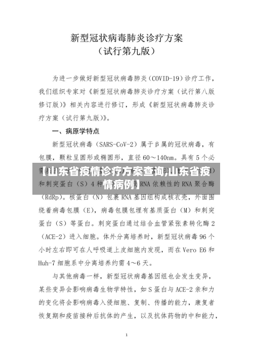 【山东省疫情诊疗方案查询,山东省疫情病例】-第1张图片