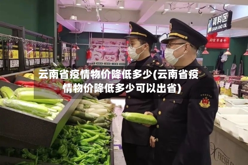 云南省疫情物价降低多少(云南省疫情物价降低多少可以出省)-第3张图片